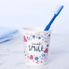 Mundspülbecher aus Papier Smile Blümchen